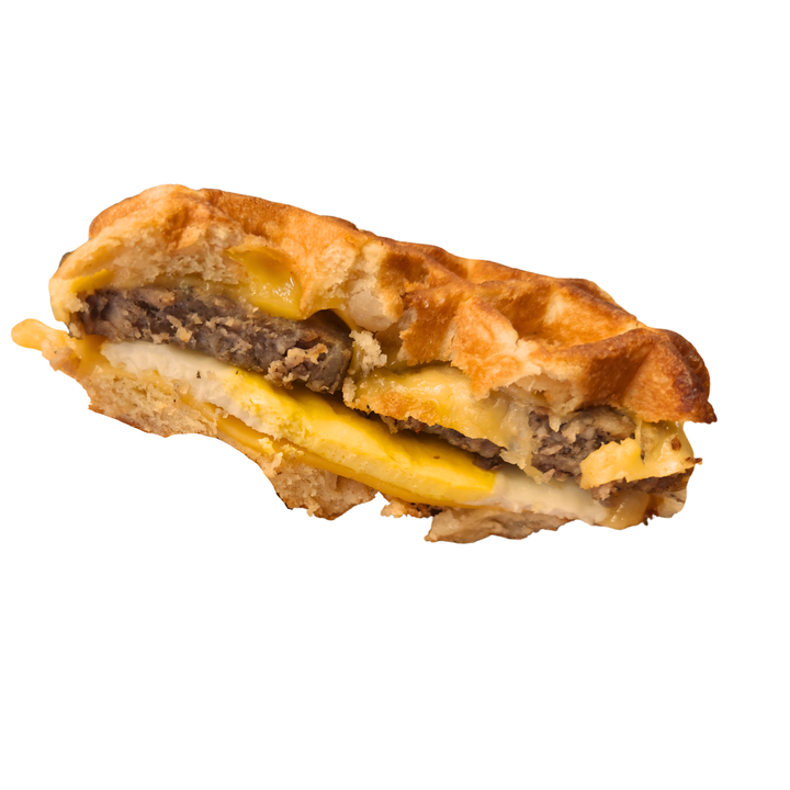 Belgian waffle sandwich